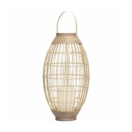 Rimports 145 Tan Oval Lantern GL43867